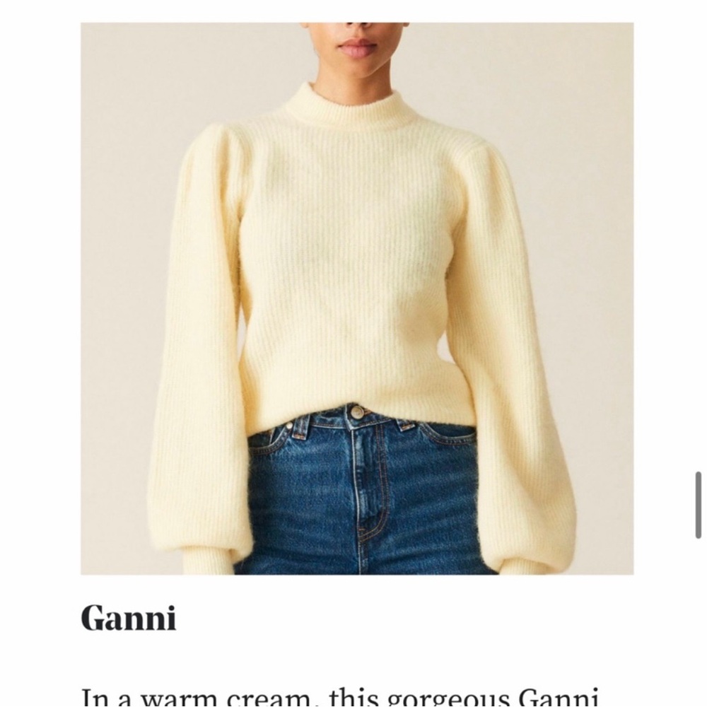Ganni Wool Mohair Blend Sweater in M